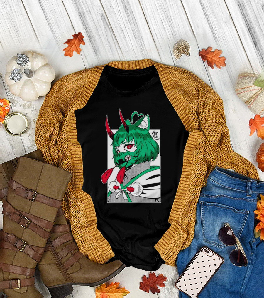 Girl Dm Bundle Anime Style Masked Character Birthday T-Shirt