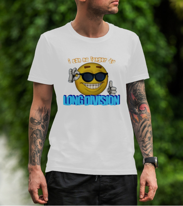 I Can No Longer Do Long Division Emoji Sunglasses Thumbs Up T-Shirt