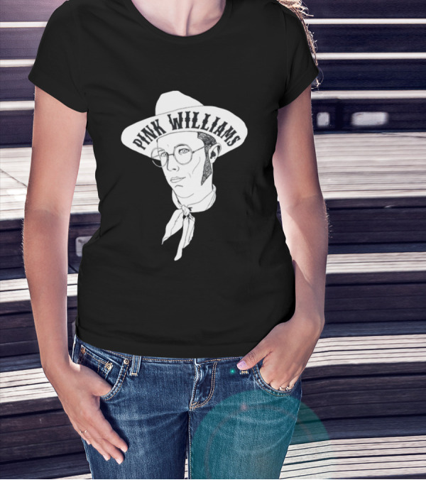 Punkwithacamera Pink Williams Vintage Cowboy Ink Sketch T-Shirt
