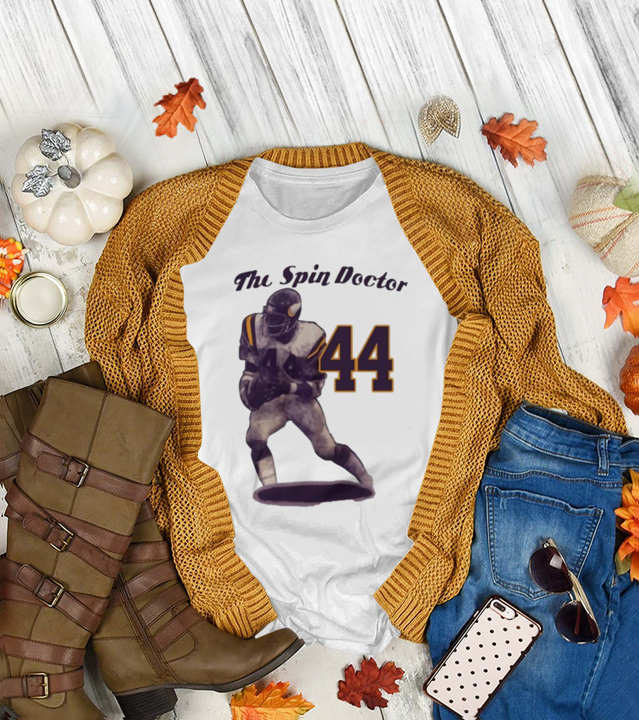 The Spin Doctor Chuck Foreman 44 Minnesota Vikings Legend T-Shirt