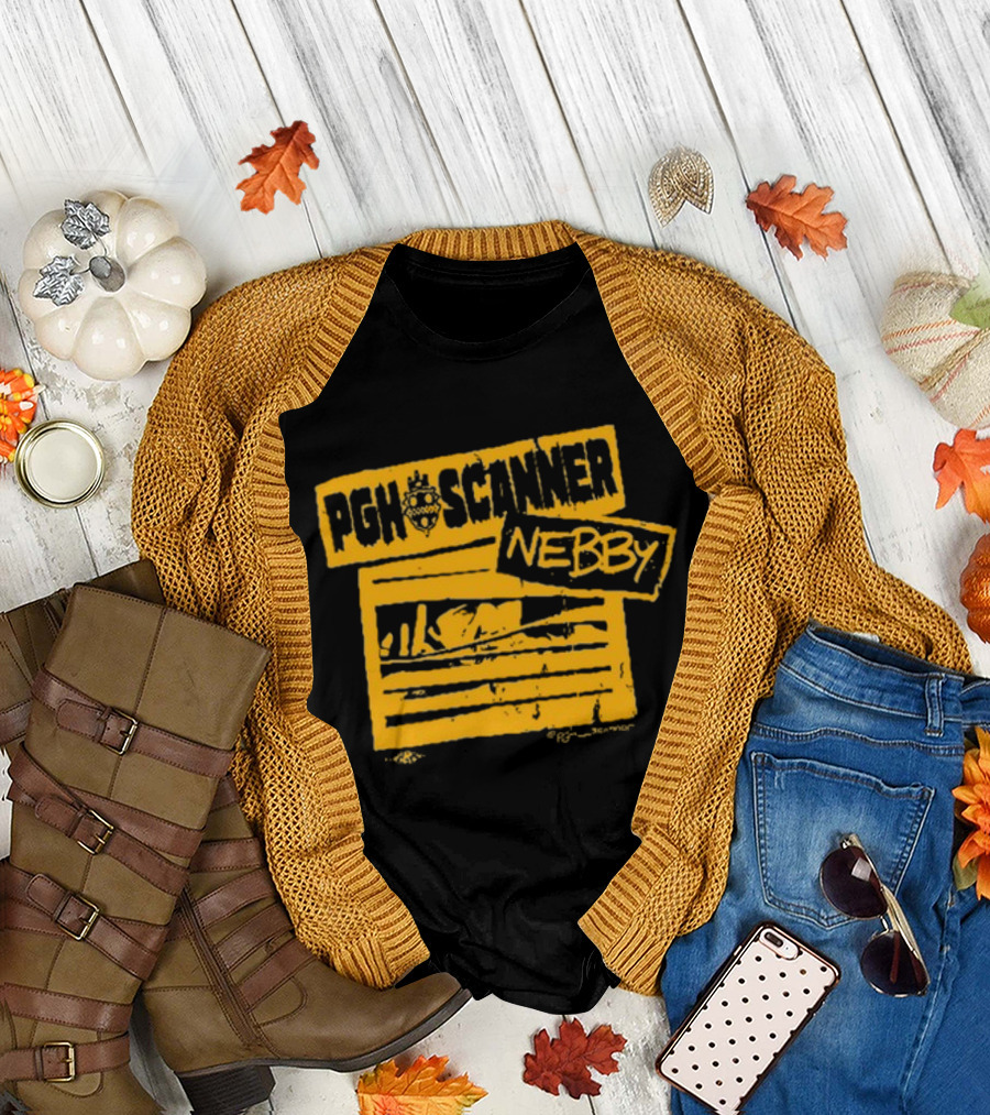 Pgh Scanner Nebby Jail Bars Yellow T-Shirt