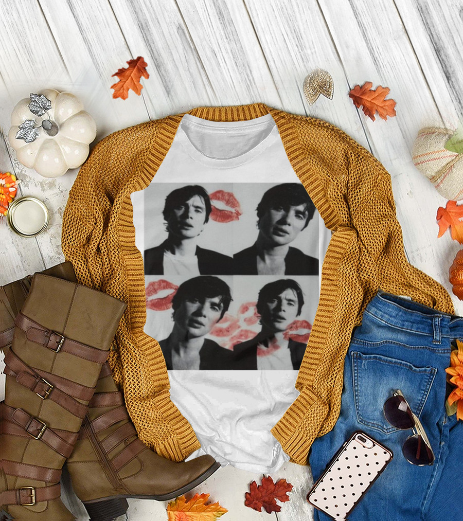 Mustardyardpress Cillian Photobooth Kiss Prints T-Shirt
