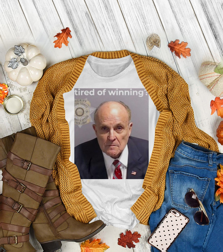 Tired Of Winning Rudy's Serious Expression Sheriff Badge T-Shirt