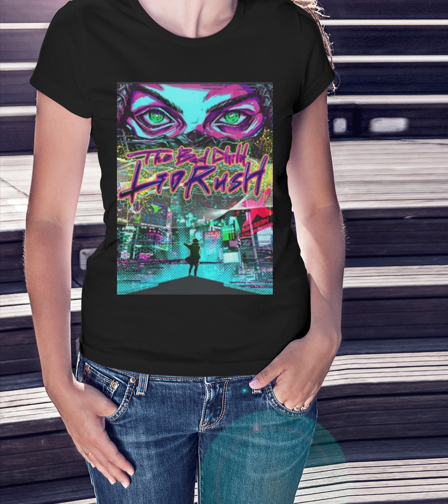 The Bad Child Lio Rush Cyber Punk Tokyo Neon Streetscape T-Shirt