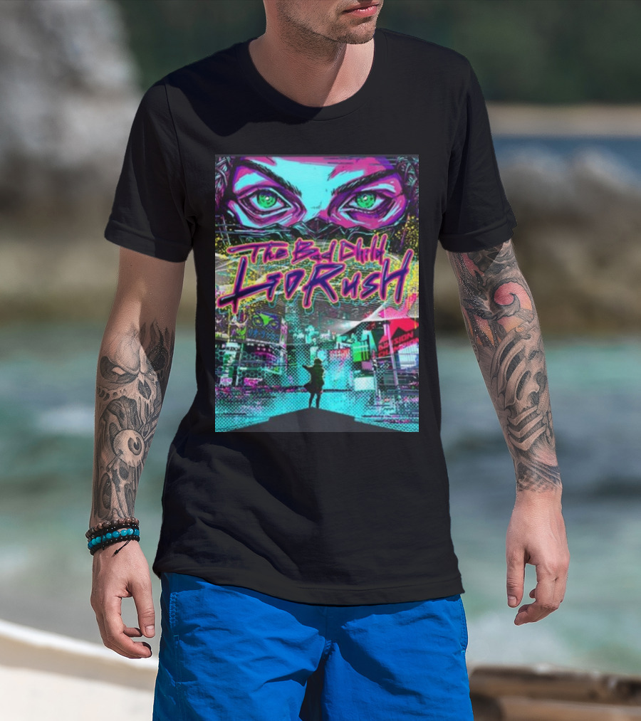 The Bad Child Lio Rush Cyber Punk Tokyo Neon Streetscape T-Shirt