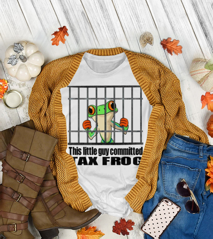 This Little Guy Committed Tax Frog Behind Bars T-Shirt