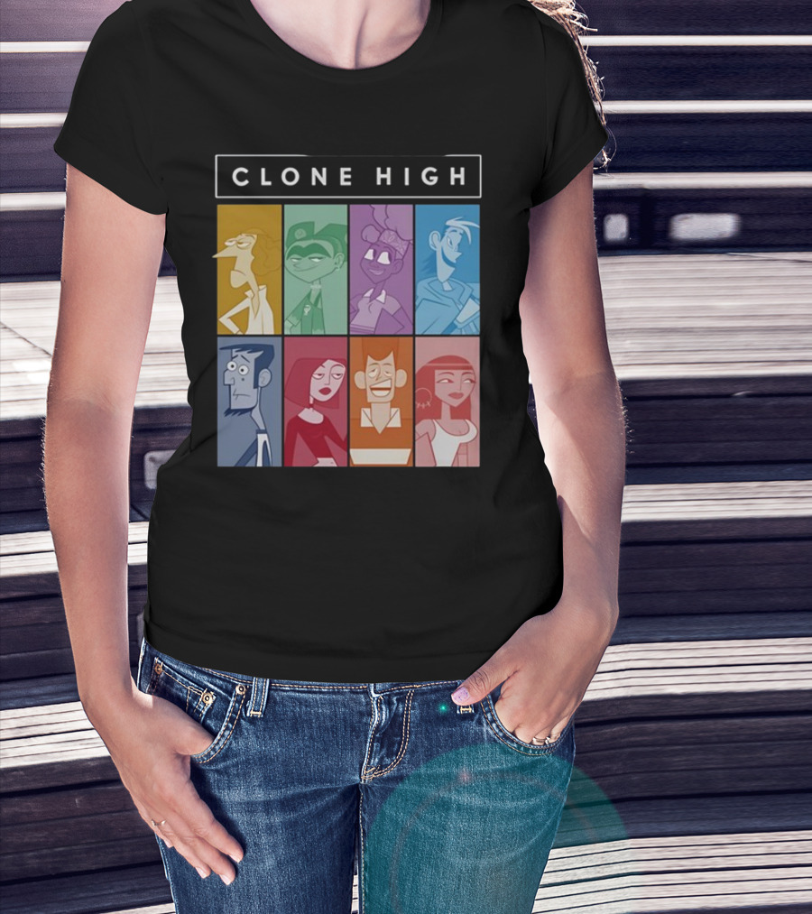 Clone High Character Blocks Cast Montage T-Shirt