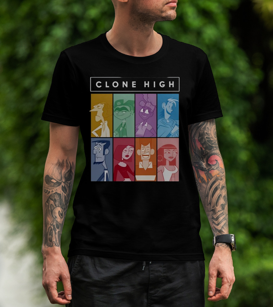 Clone High Character Blocks Cast Montage T-Shirt