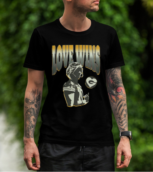 Love Wins Campeche Collective Football Heart Vintage T-Shirt
