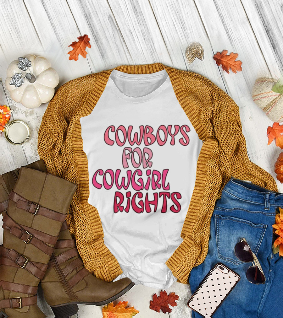 Cowboys Supporting Cowgirl Rights Movement in T-Shirt