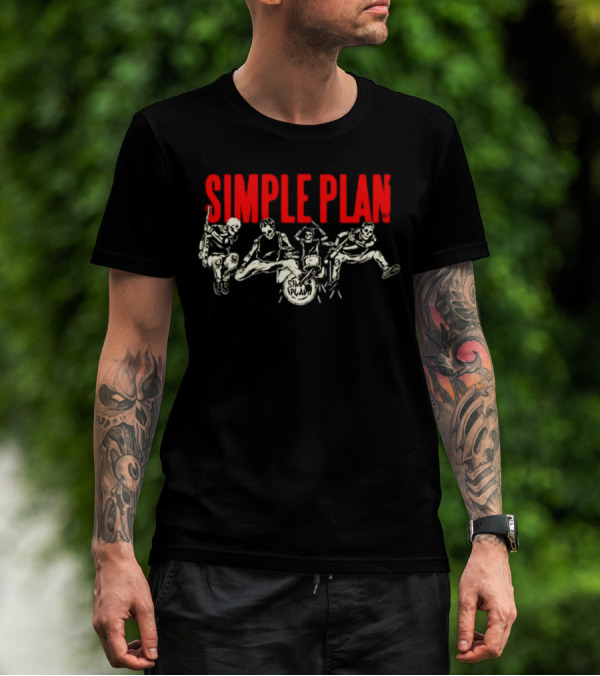 Simple Plan Band Skeletons Performance T-Shirt