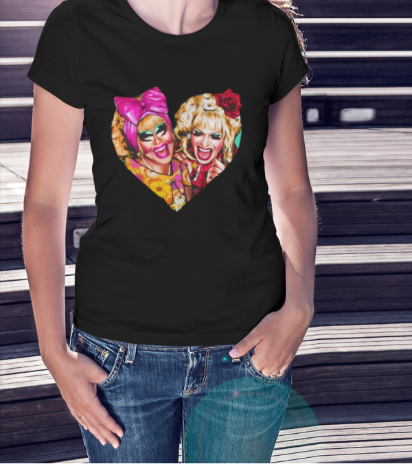 Funny Nordacious Trixie And Katya Heart Shape T-Shirt