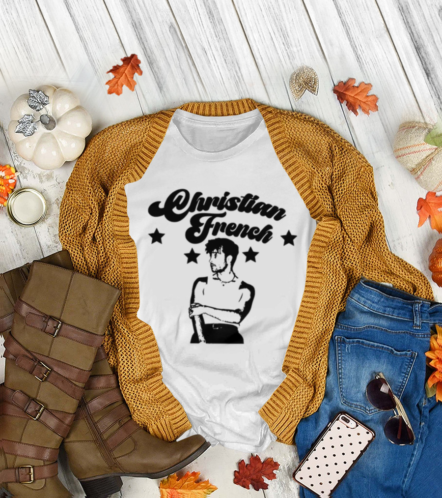 Christian French Music Fan Art Black Stars T-Shirt
