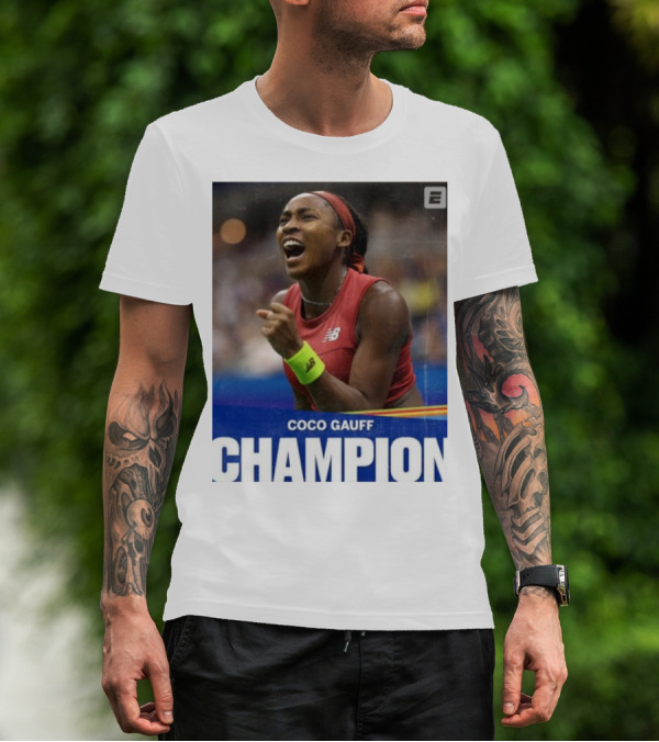 Coco Gauff Champion ESPN Tennis New Balance T-Shirt