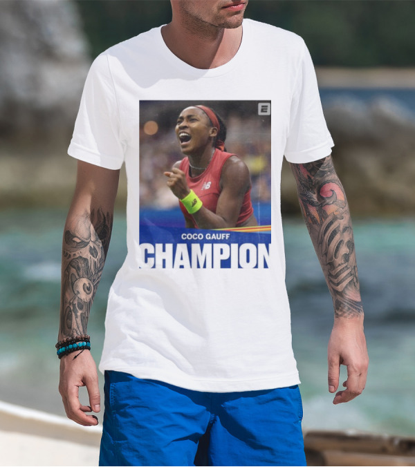 Coco Gauff Champion ESPN Tennis New Balance T-Shirt