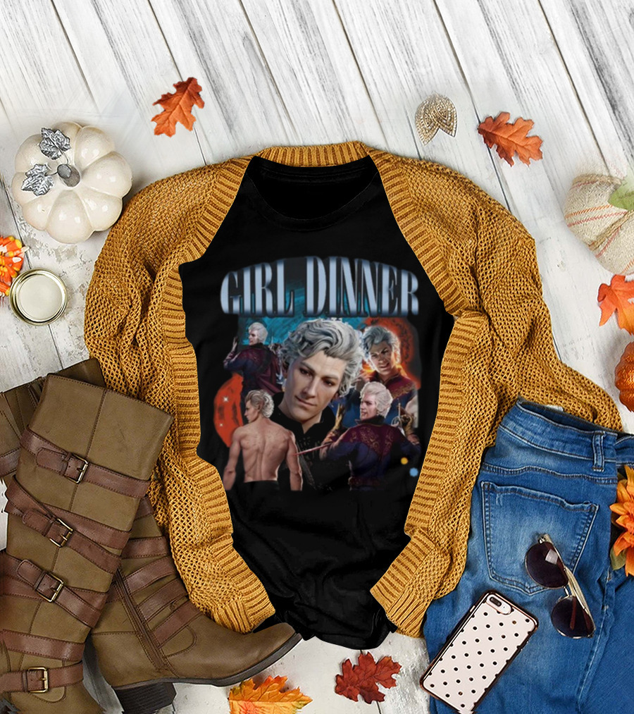 Girl Dinner Astarion Baldur's Gate 3 Character Collage T-Shirt