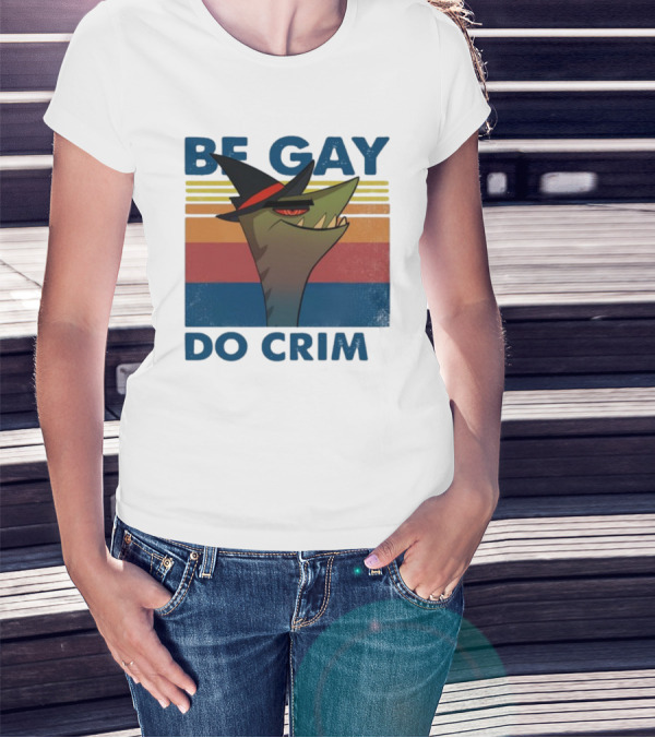 Helluva Boss Be Gay Do Crime Retro Style Snake In Hat T-Shirt