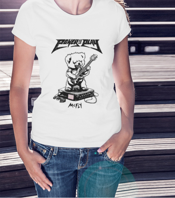 Power To Play Bear McFly Guitar Amplifier T-Shirt