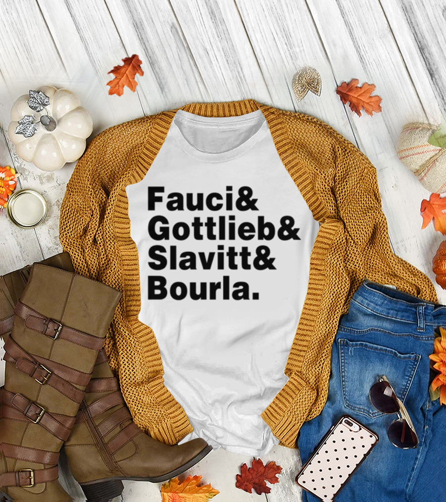 Alex Berenson Fauci Gottlieb Slavitt Bourla Text T-Shirt