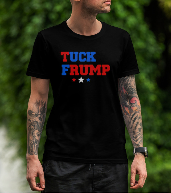 Yourbluechannel Tuck Frump Red Blue White Stars T-Shirt