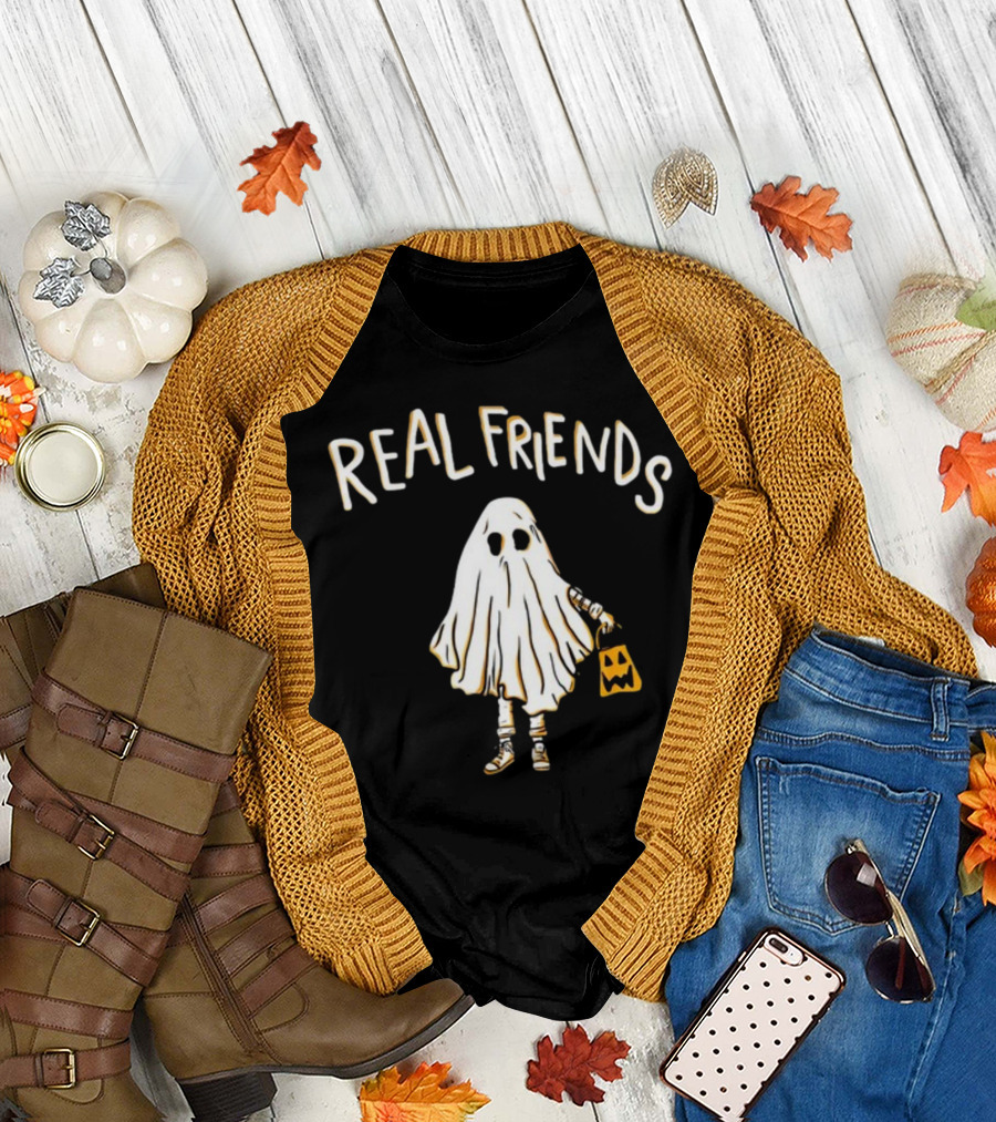 Real Friends Ghost Halloween Trick or Treat T-Shirt