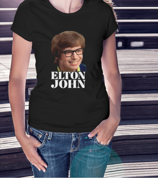 Shitheadsteve Elton John Austin Powers Face Mashup T-Shirt