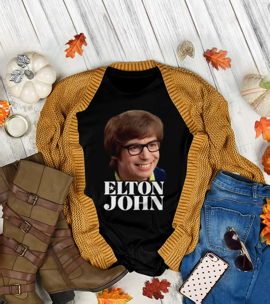 Shitheadsteve Elton John Austin Powers Face Mashup T-Shirt