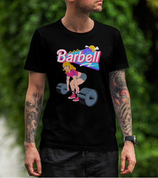 Raskolapparel Barbell Barbie Retro Workout Vibes T-Shirt