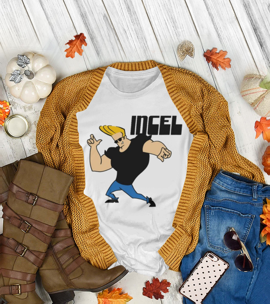 Incel Character with Blond Hair and Sunglasses T-Shirt