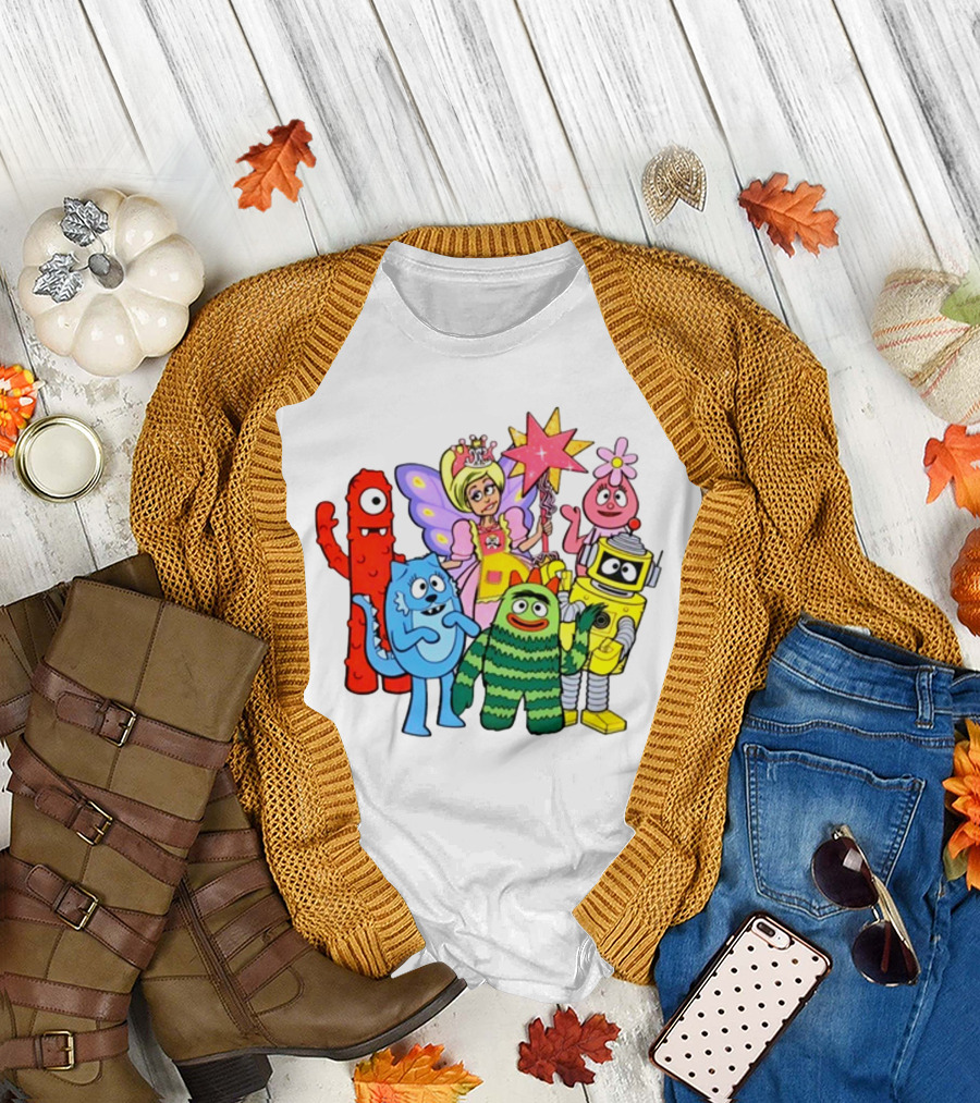 Yogabbagabba Amy Sedaris Yo Gabba Gabba Characters with Princess Star Fairy T-Shirt