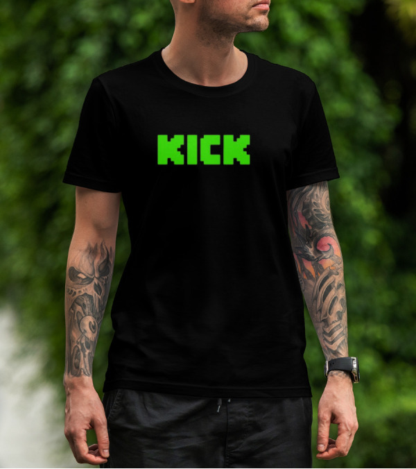 Jackowacko Kick Green Retro Pixel T-Shirt