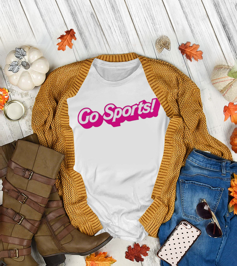 Go Sports Barbie Logo Style Text Playful Pink T-Shirt