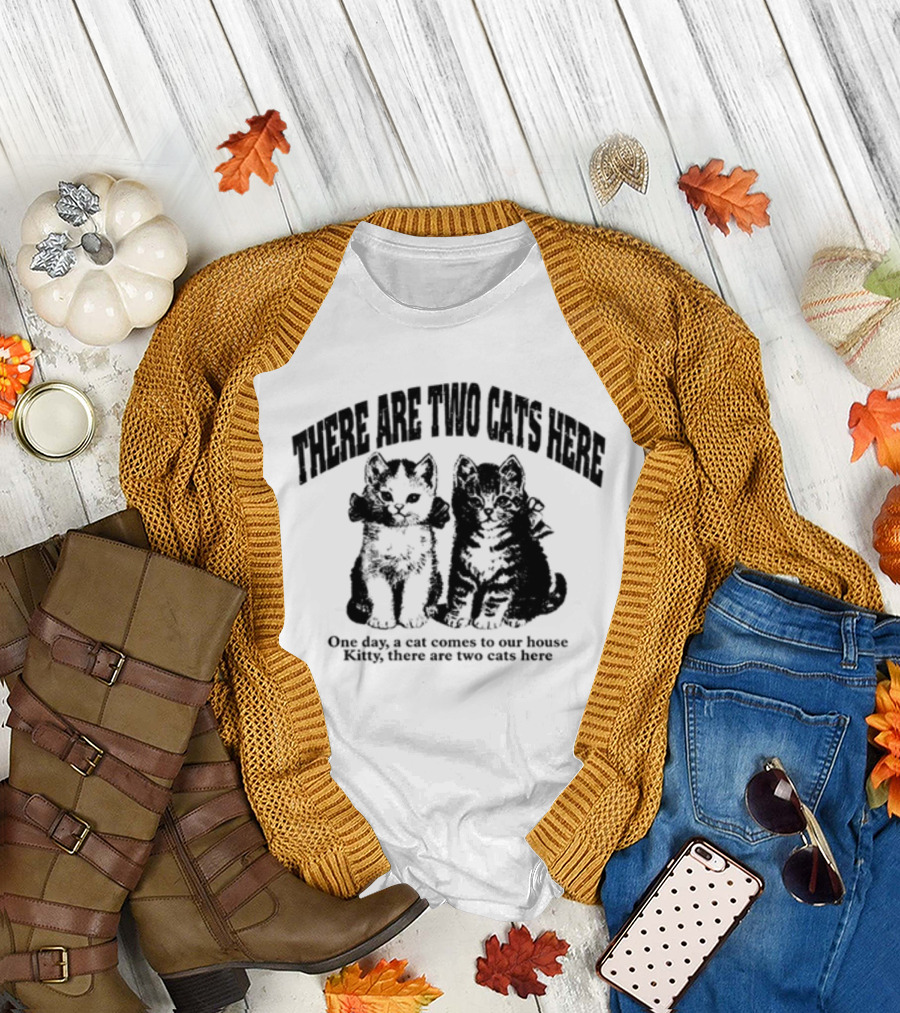 There Are Two Cats Here One Day Kitty Comes to Our House T-Shirt