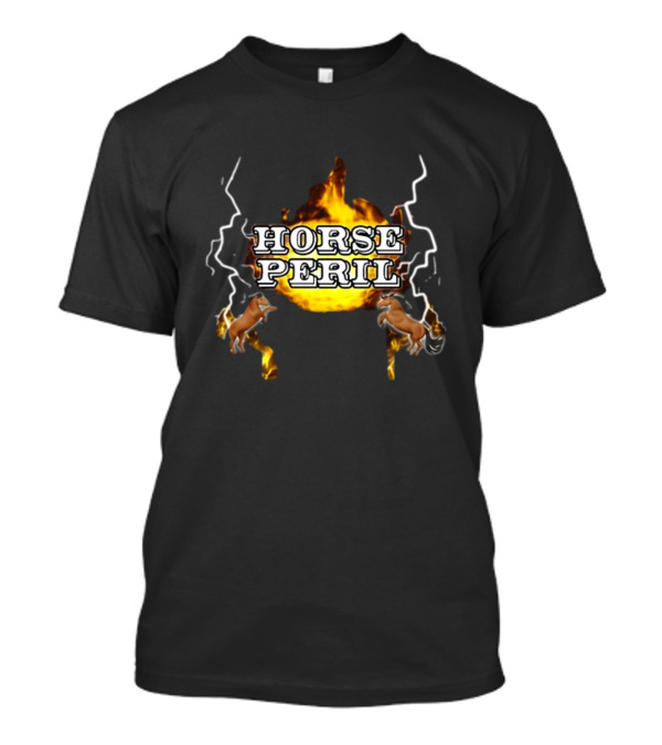 Horse Peril Flames And Lightning With Horses T-Shirt