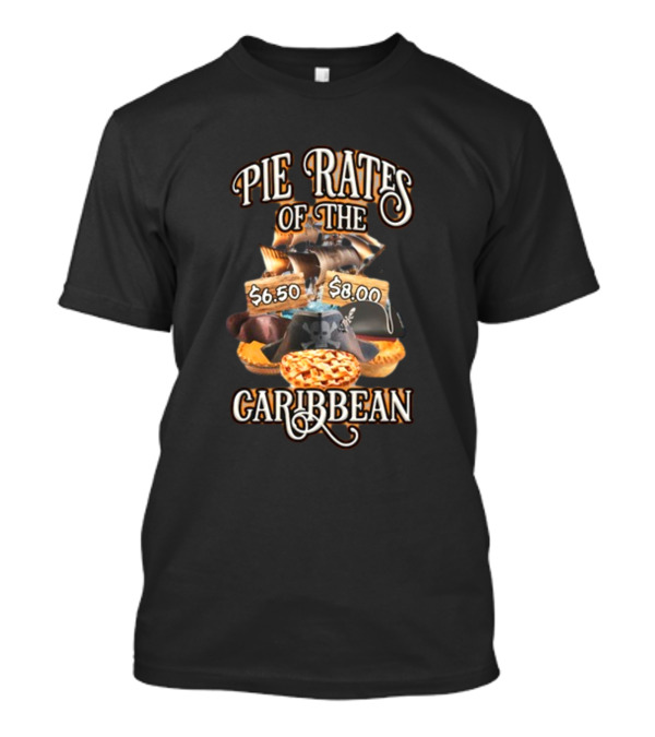 Pie Rates Of The Caribbean $6.50 $8.00 Pirate Hat And Ship Adventure T-Shirt