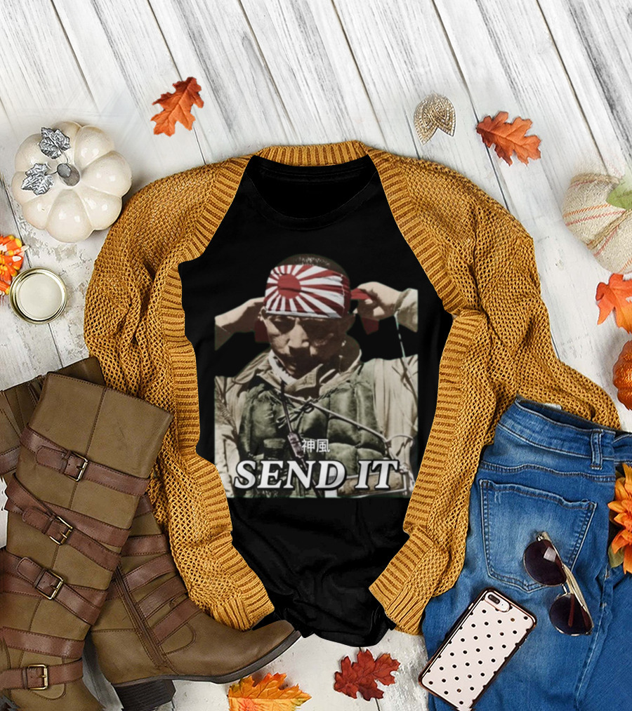 Kamikaze Pilot 神風 Send It T-Shirt