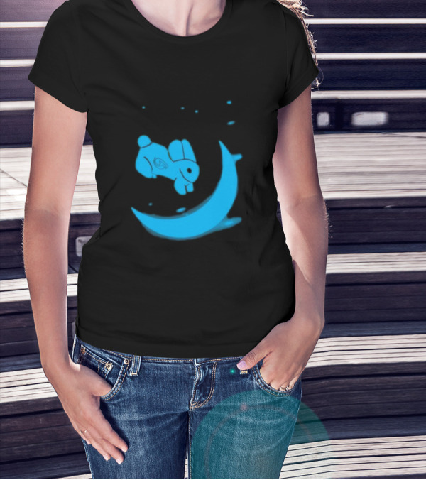 Rawpaw Jade Rabbit Moon Journey By Reghan Clark T-Shirt