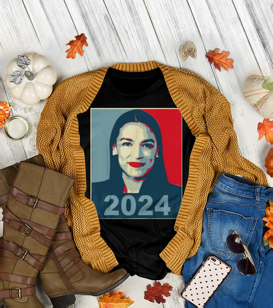 Alexandria Ocasio Cortez AOC 2024 Obama Hope T-Shirt