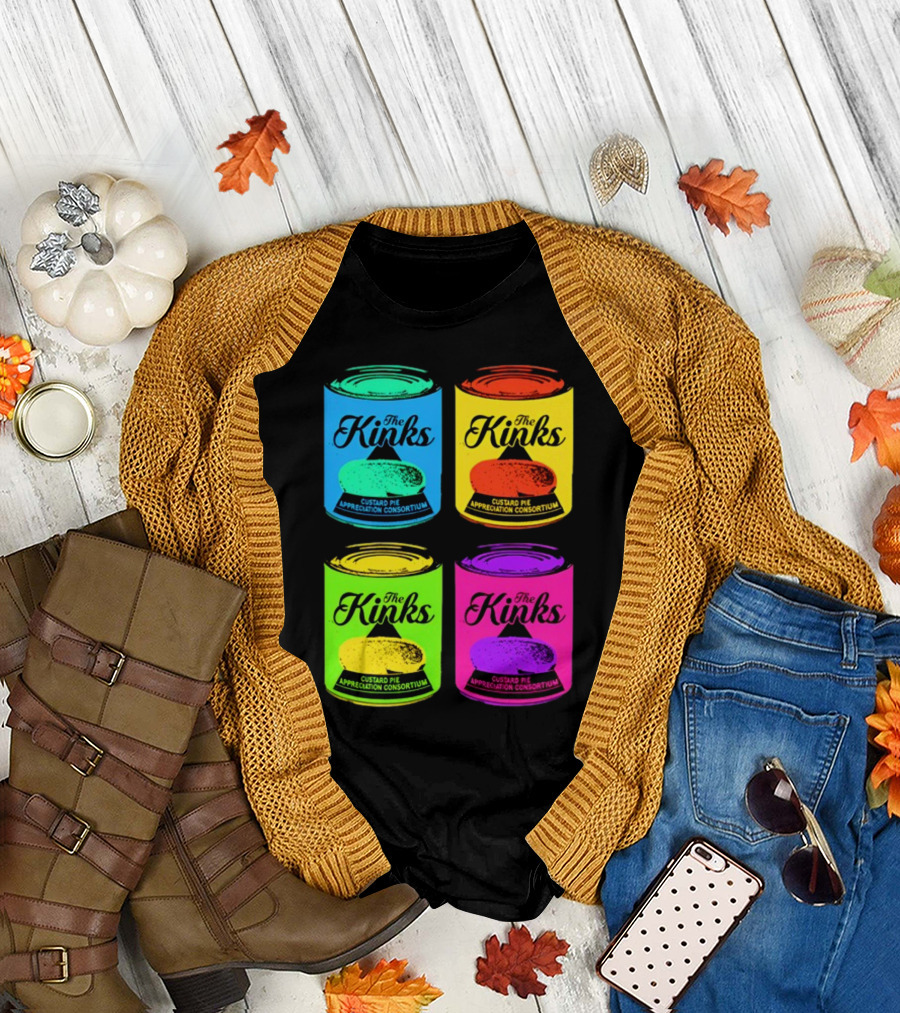 The Kinks Custard Pie Appreciation Consortium Pop Art Cans T-Shirt