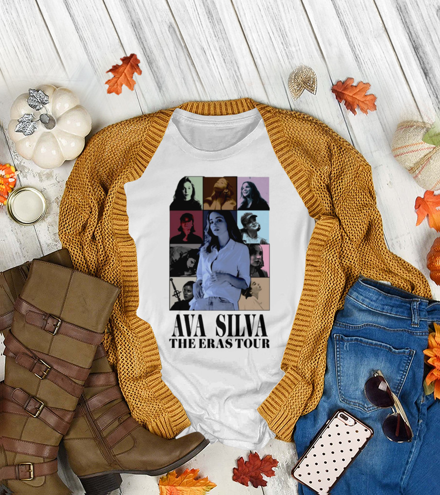 AVA SILVA THE ERAS TOUR Multicolored Portrait Collage T-Shirt