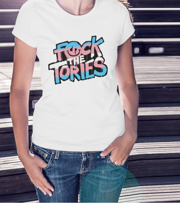 Fock The Tories Trans Flag T-Shirt