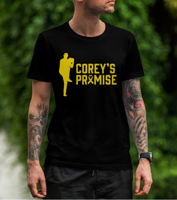 COREY'S PROMISE YELLOW RIBBON BASEBALL PLAYER T-Shirt