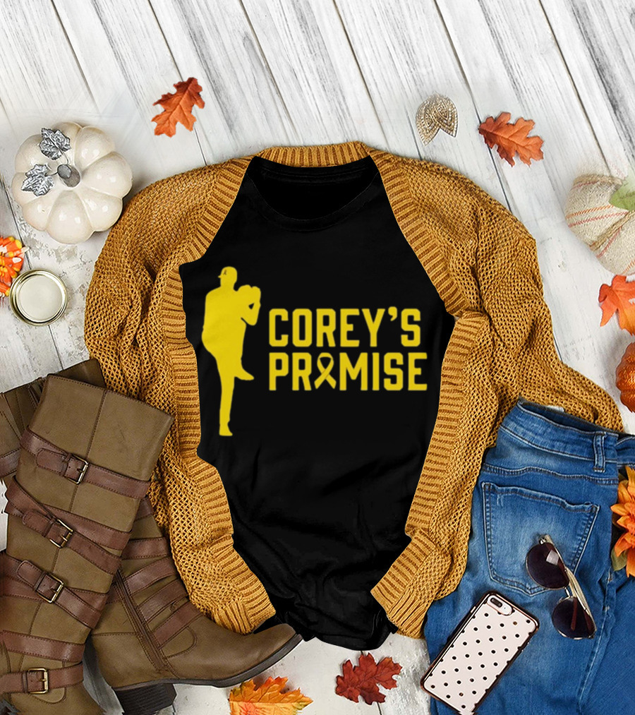 COREY'S PROMISE YELLOW RIBBON BASEBALL PLAYER T-Shirt