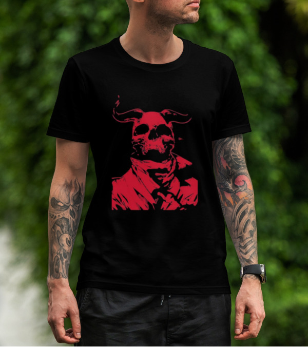 Massivefaceart Not Great Skull Demon Red T-Shirt