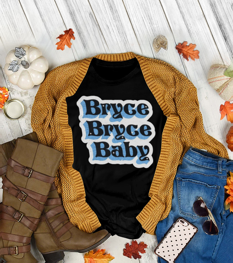 Bryce Bryce Baby Retro Funky Stars Typographic T-Shirt