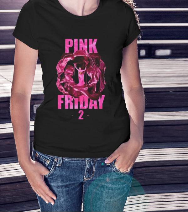 Pink Friday 2 Alternative Cover Pink Draped Figure Centered T-Shirt