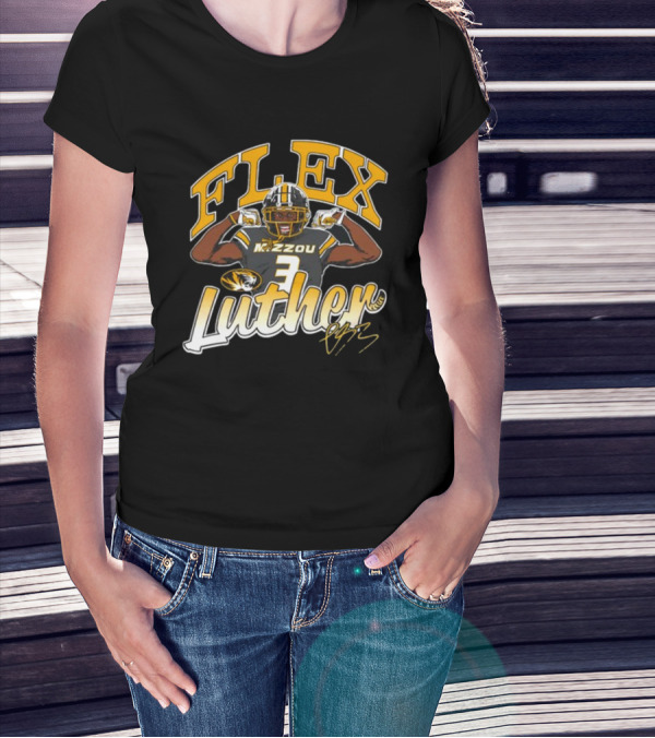 FLEX Mizzou Luther Burden Football Tiger 3 Signature T-Shirt