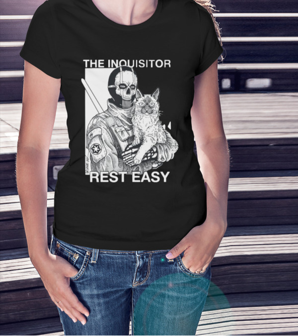 The Inquisitor Rest Easy Star Wars Inspired Artwork With Cat T-Shirt