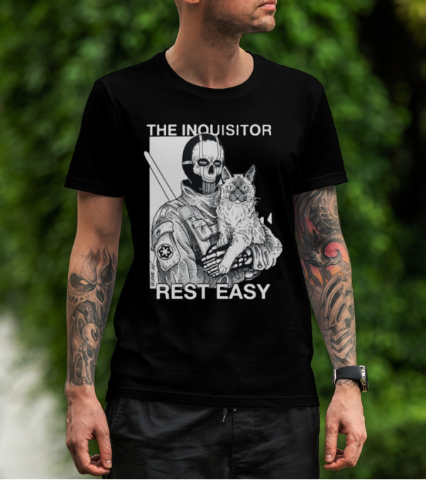 The Inquisitor Rest Easy Star Wars Inspired Artwork With Cat T-Shirt