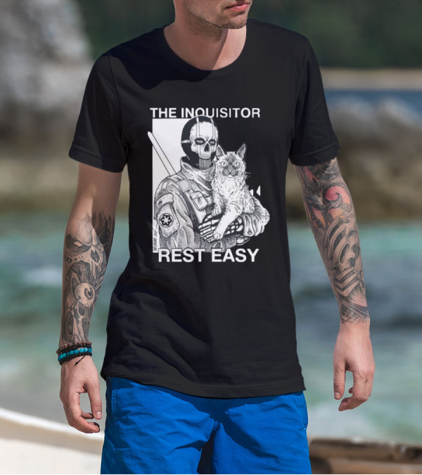 The Inquisitor Rest Easy Star Wars Inspired Artwork With Cat T-Shirt
